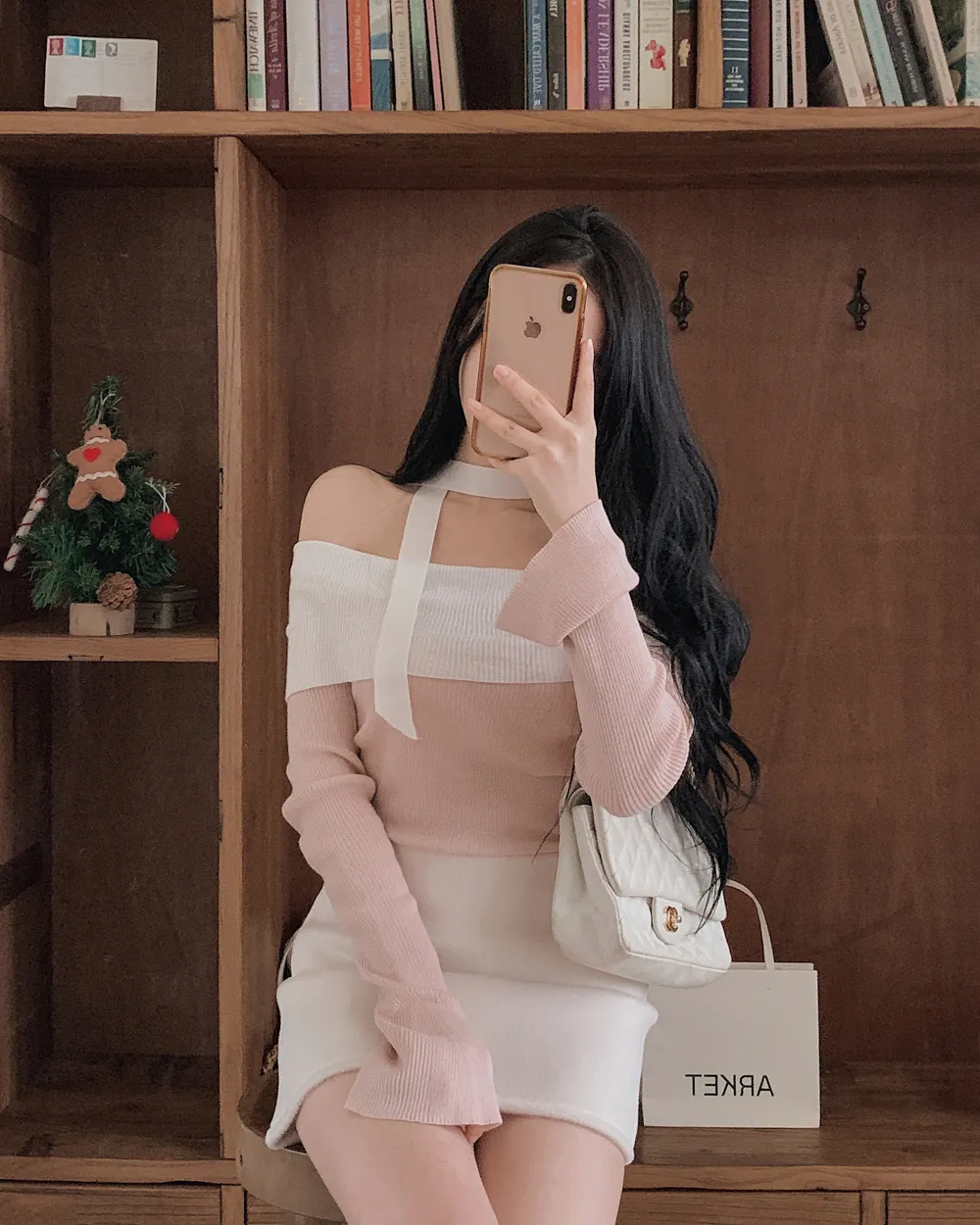 미니 스커트 모델 착용 이미지-S1L53