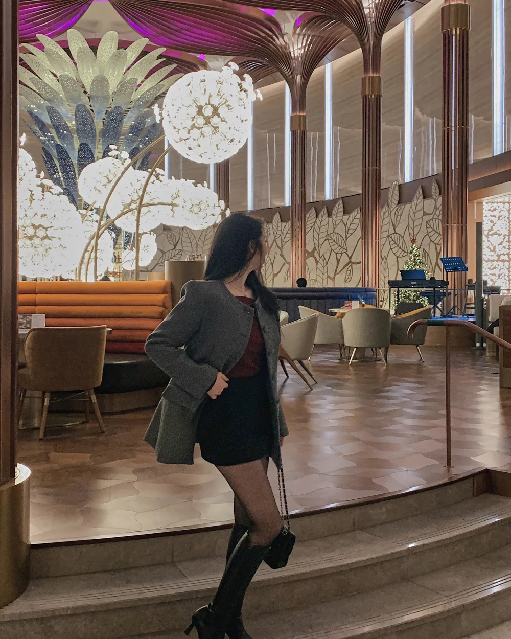 미니 스커트 모델 착용 이미지-S1L116