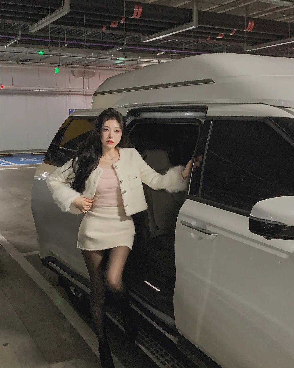 미니 스커트 모델 착용 이미지-S1L78