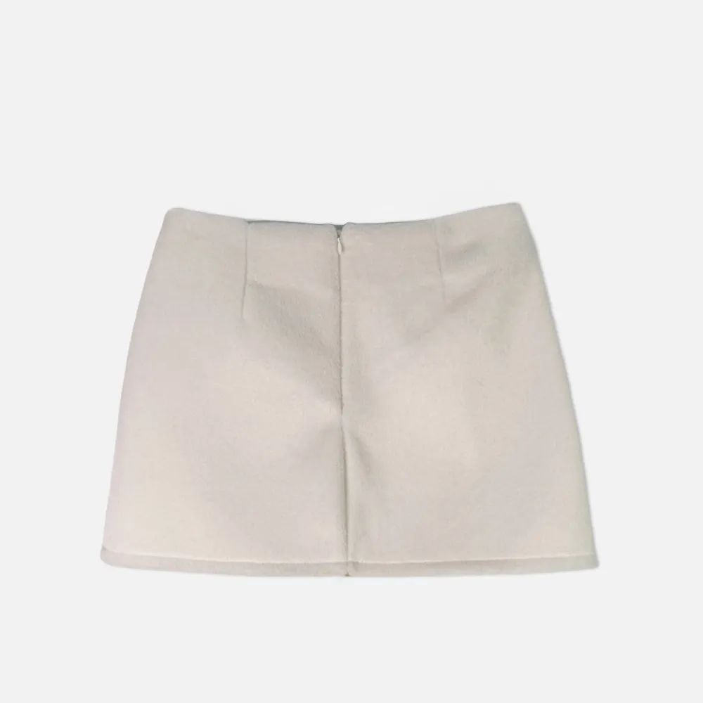 미니 스커트 크림 색상 이미지-S1L22