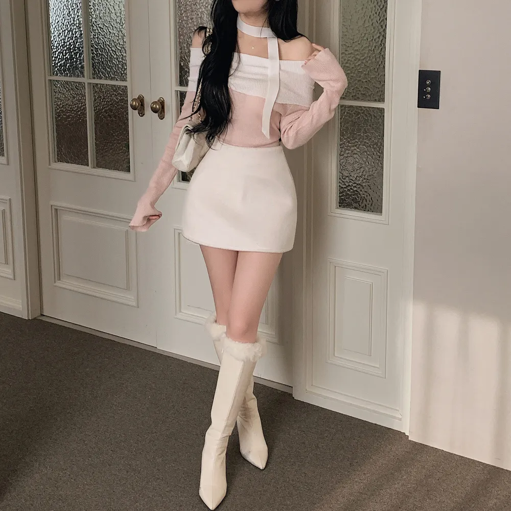 미니 스커트 모델 착용 이미지-S1L31