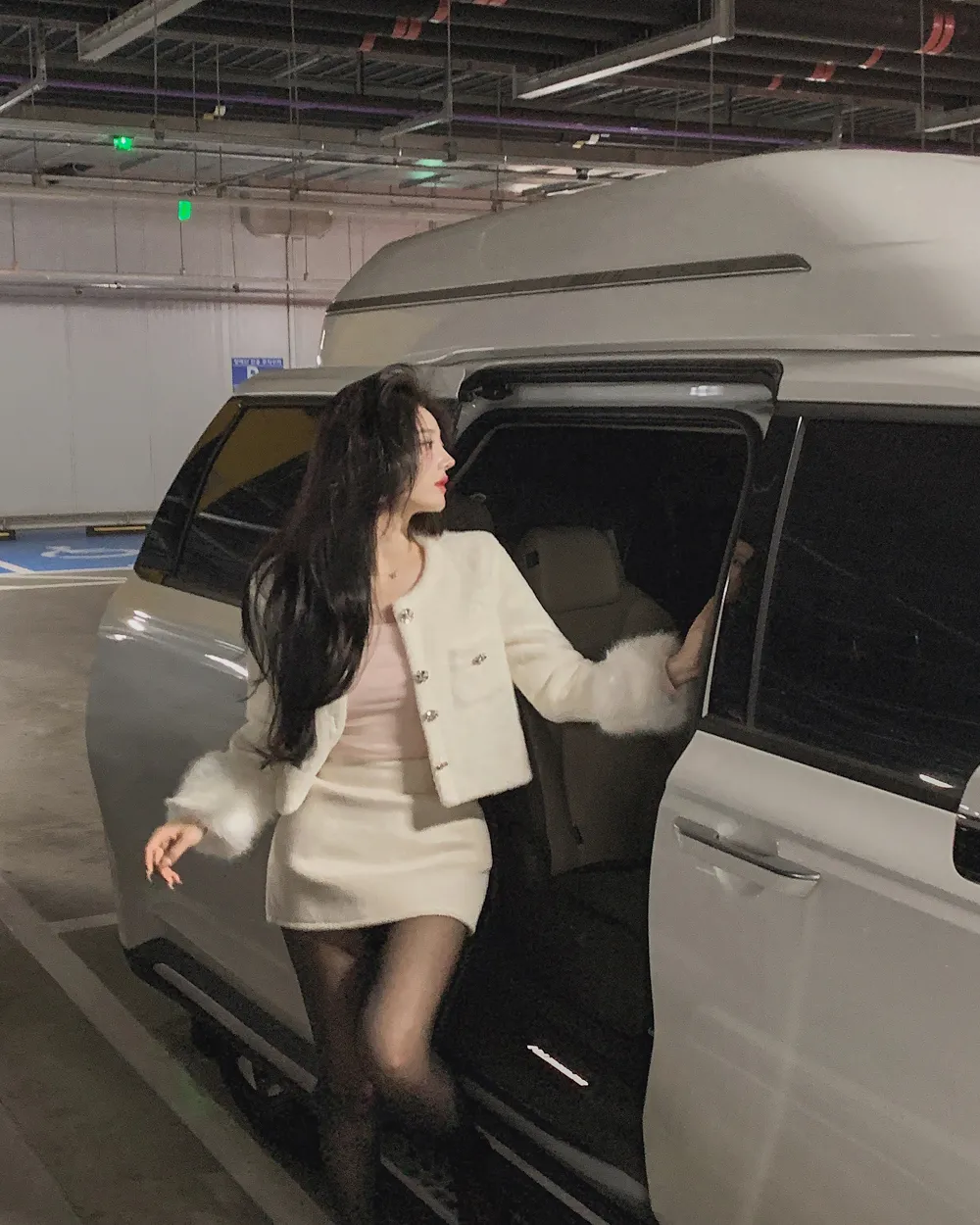 미니 스커트 모델 착용 이미지-S1L79