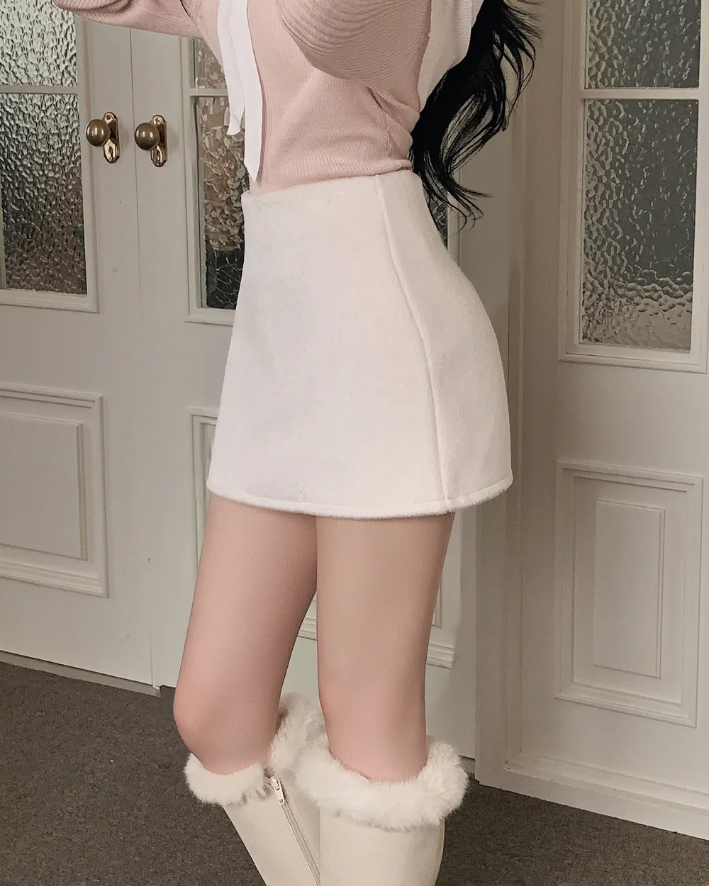 미니 스커트 모델 착용 이미지-S1L27