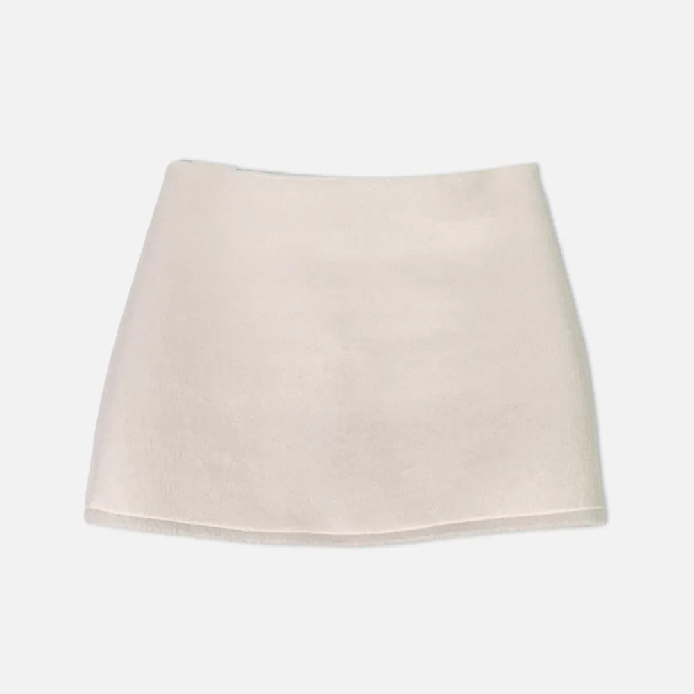 미니 스커트 크림 색상 이미지-S1L19
