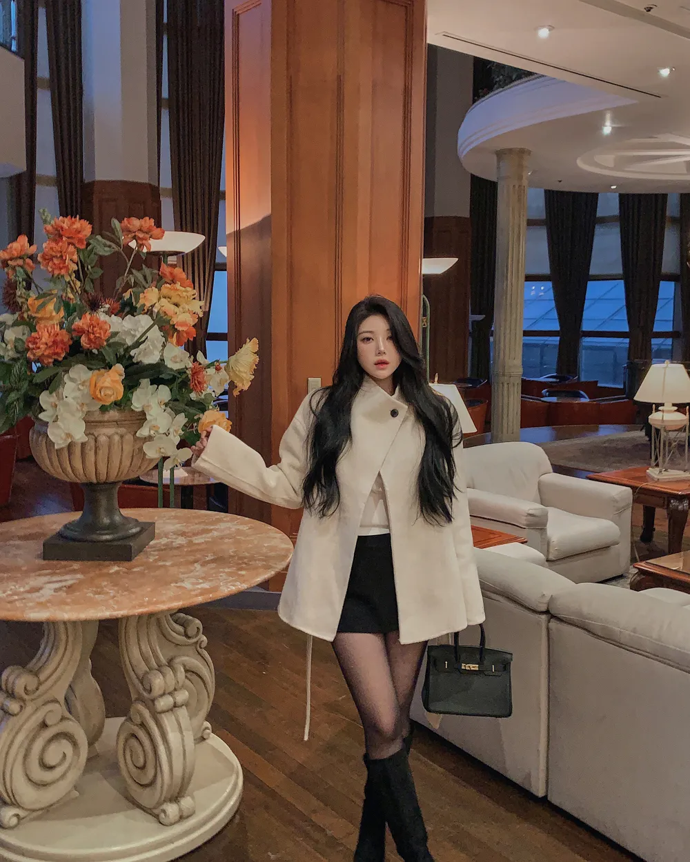 코트 모델 착용 이미지-S1L57