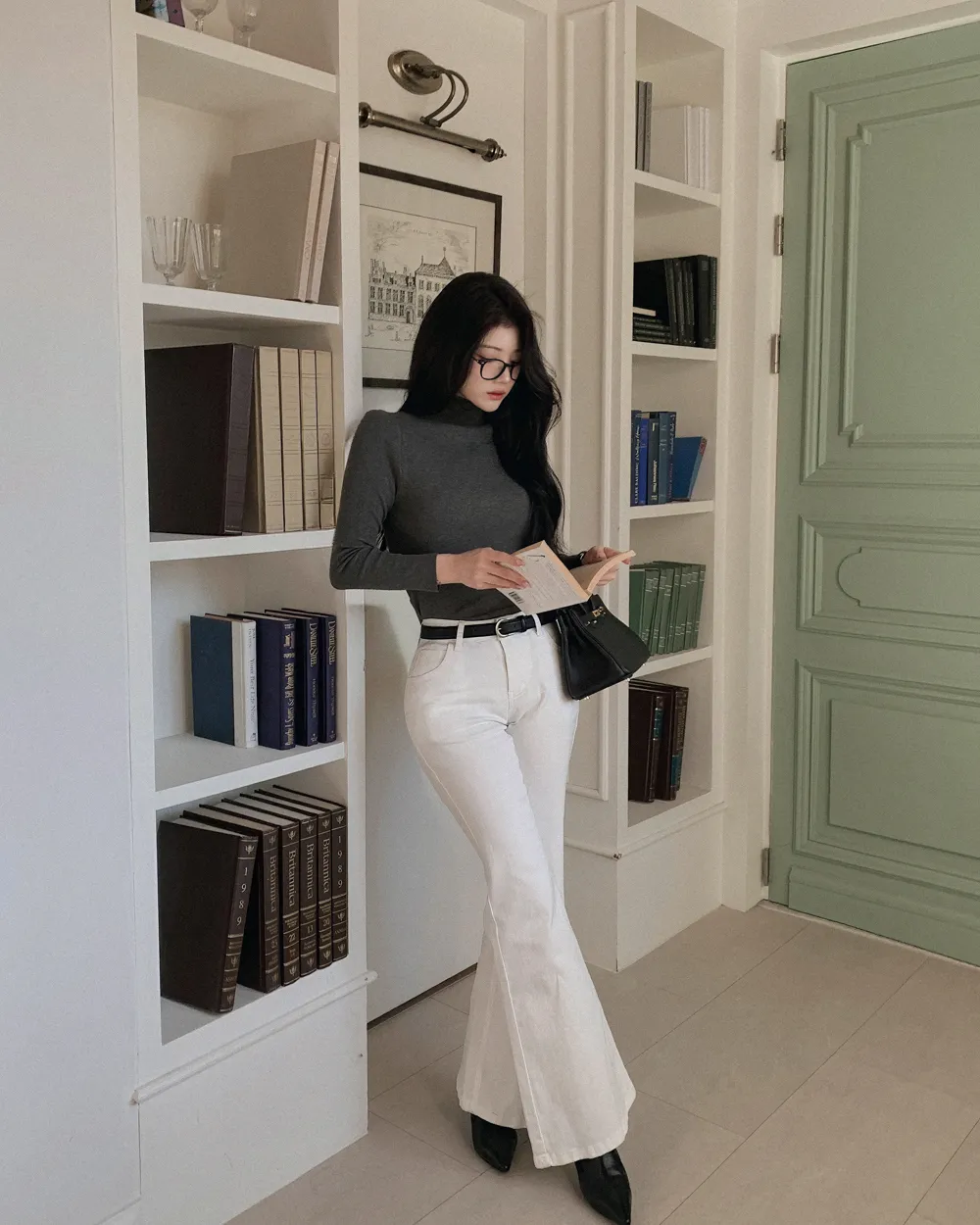 코트 모델 착용 이미지-S3L43