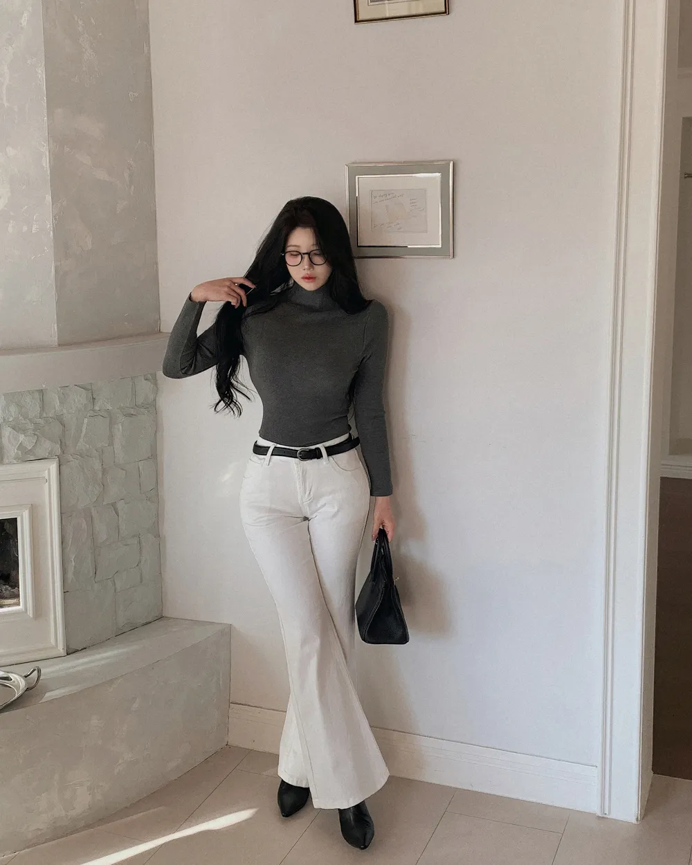 코트 모델 착용 이미지-S3L55