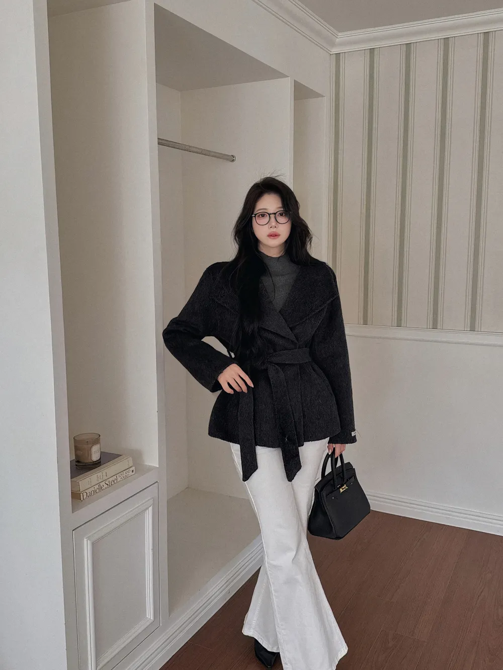 코트 모델 착용 이미지-S3L34