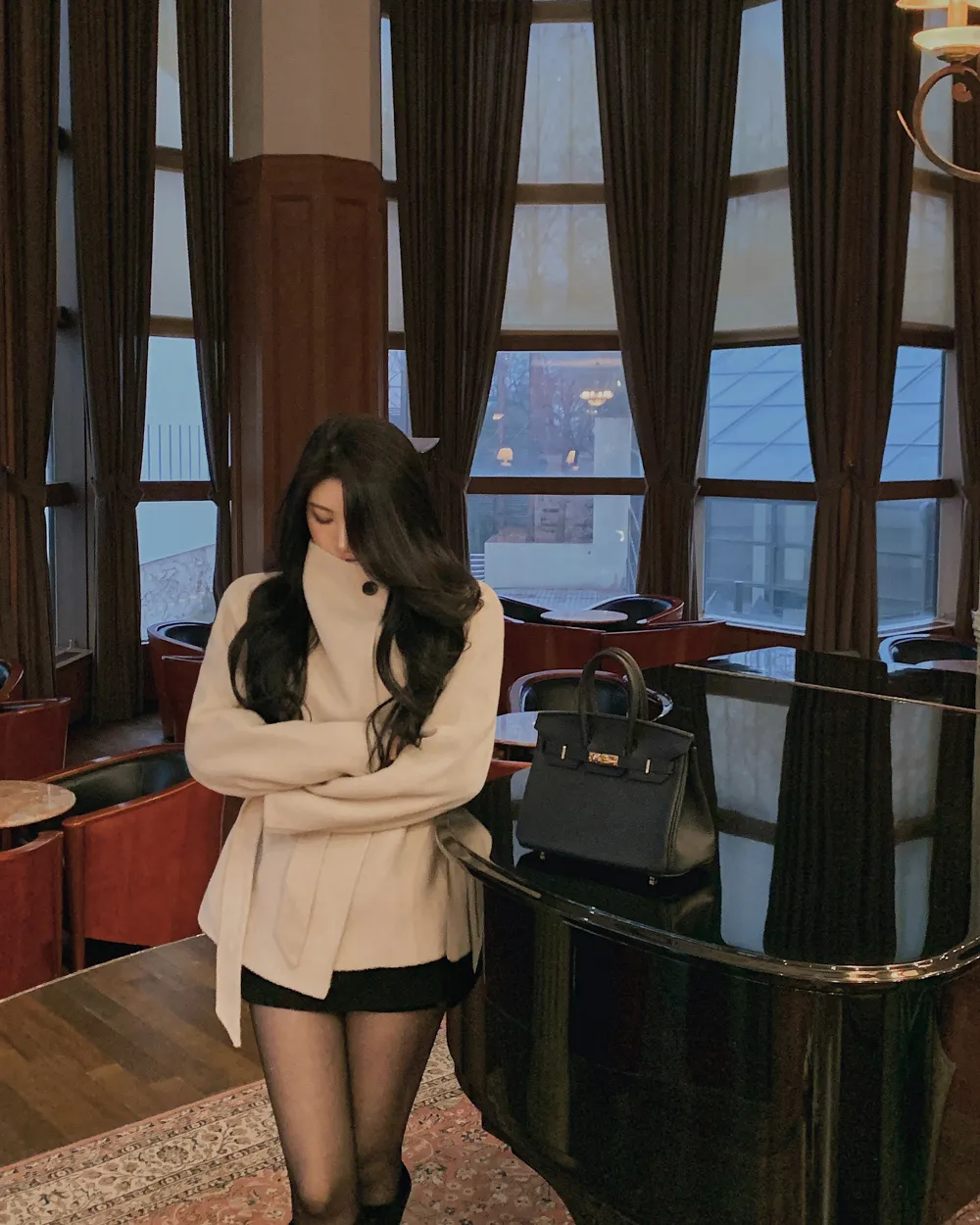 코트 모델 착용 이미지-S1L59