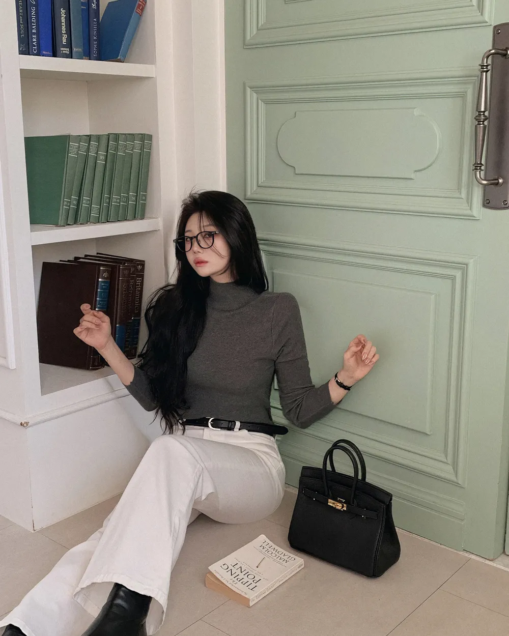 코트 모델 착용 이미지-S3L35