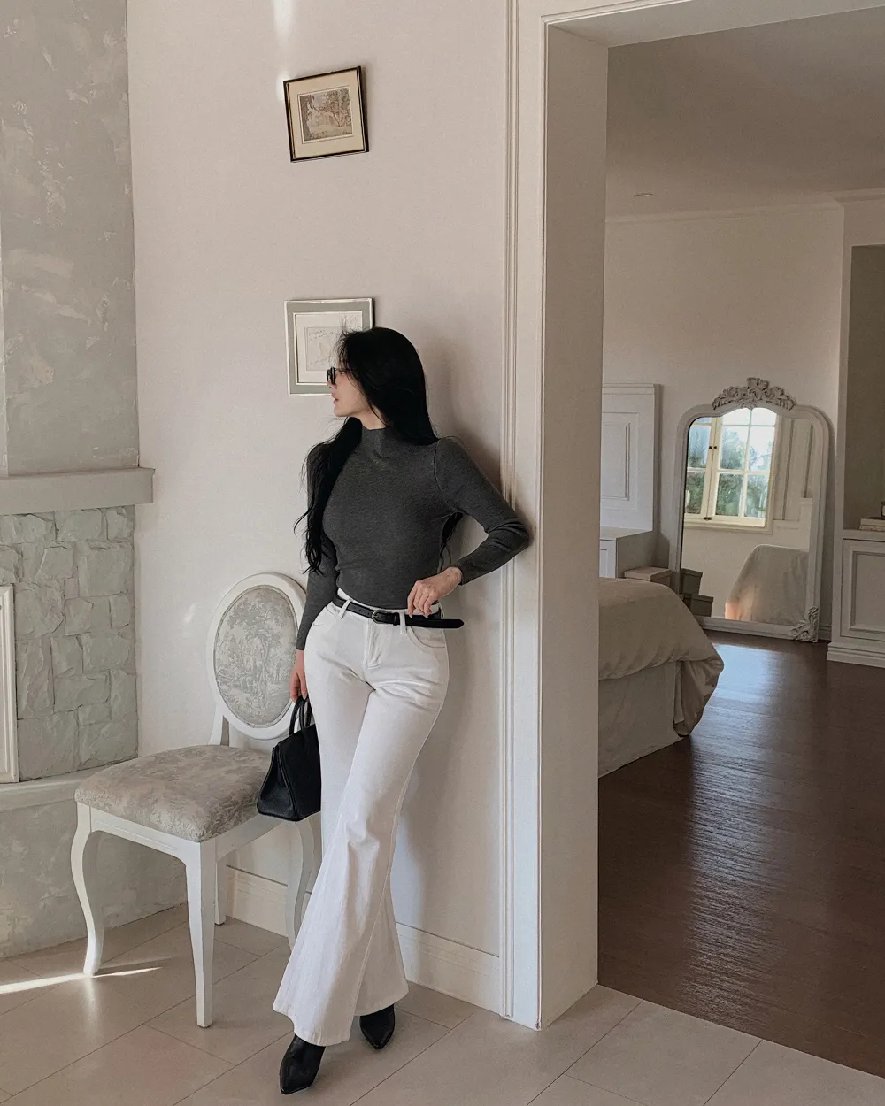 코트 모델 착용 이미지-S3L54