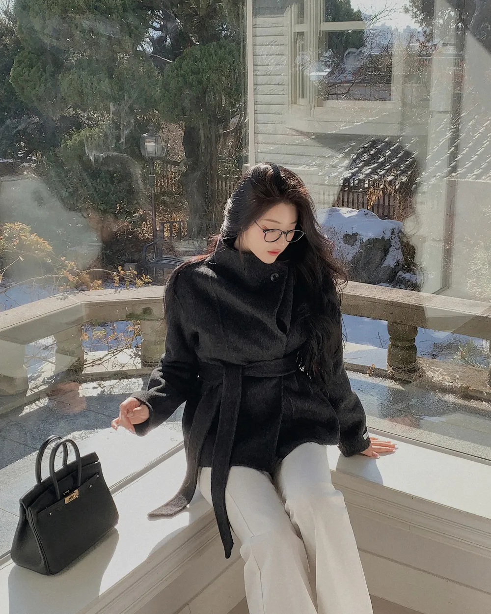 코트 모델 착용 이미지-S3L18