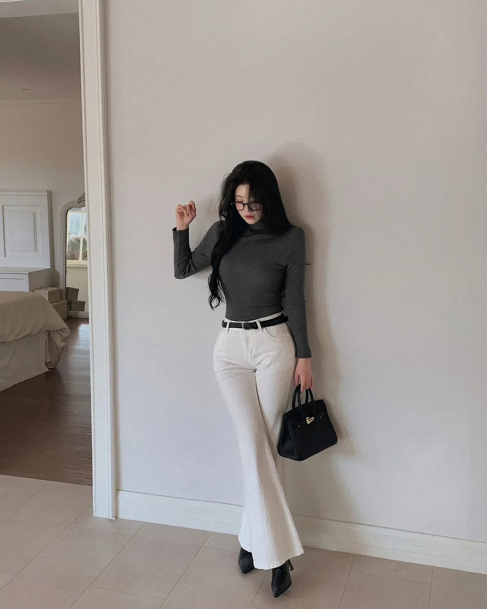 코트 모델 착용 이미지-S3L56