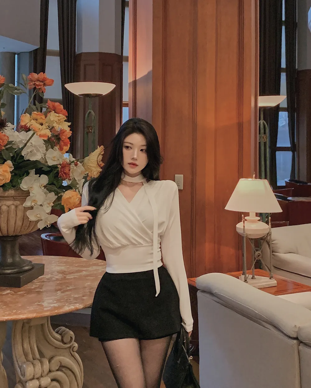 코트 모델 착용 이미지-S1L74