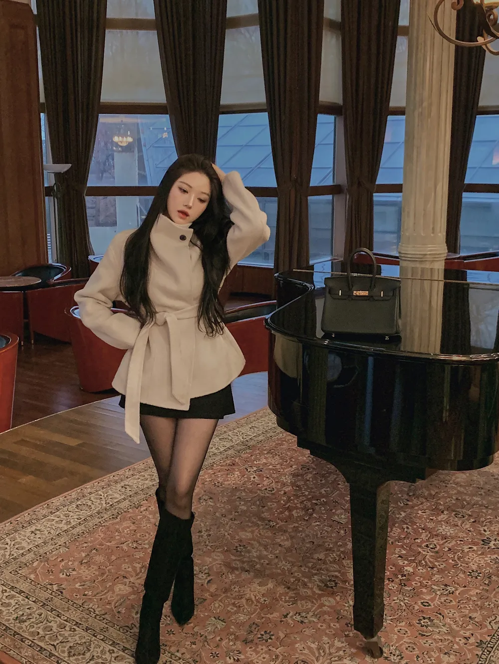 코트 모델 착용 이미지-S1L51