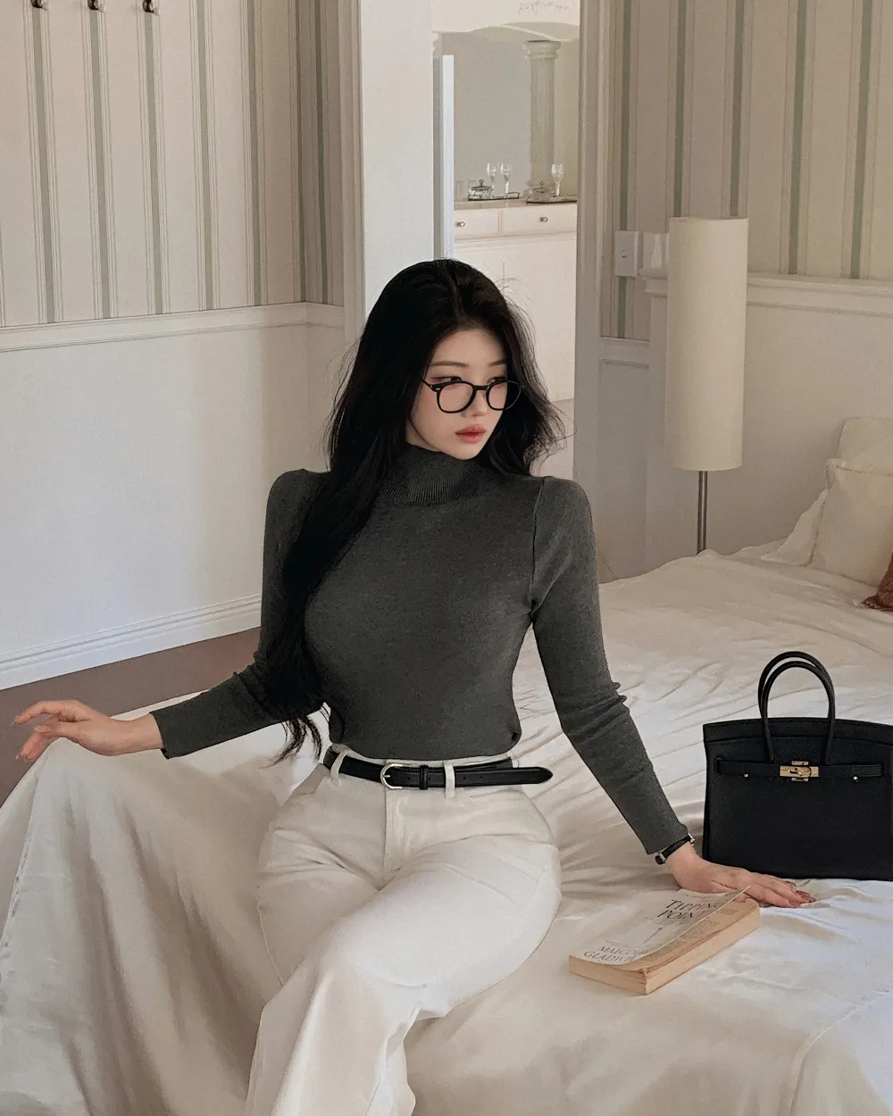 코트 모델 착용 이미지-S3L37