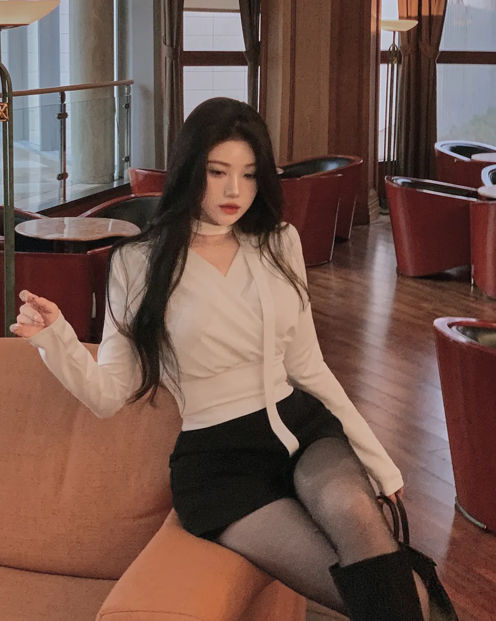 코트 모델 착용 이미지-S1L61