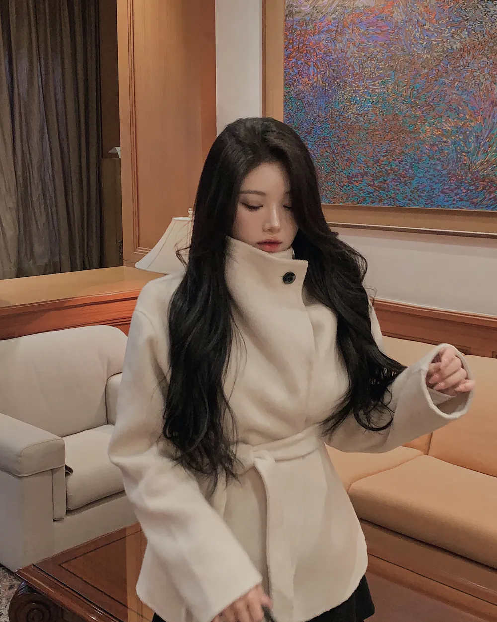 코트 모델 착용 이미지-S1L39