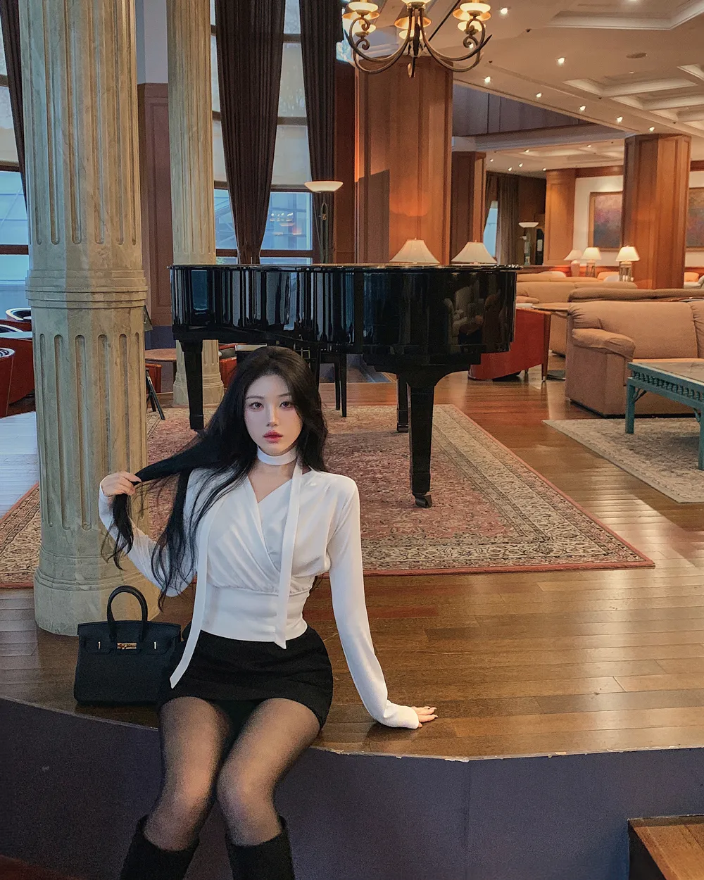 코트 모델 착용 이미지-S1L71