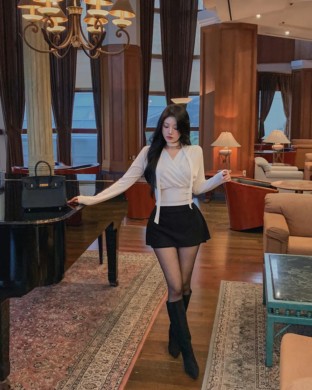 코트 모델 착용 이미지-S1L66