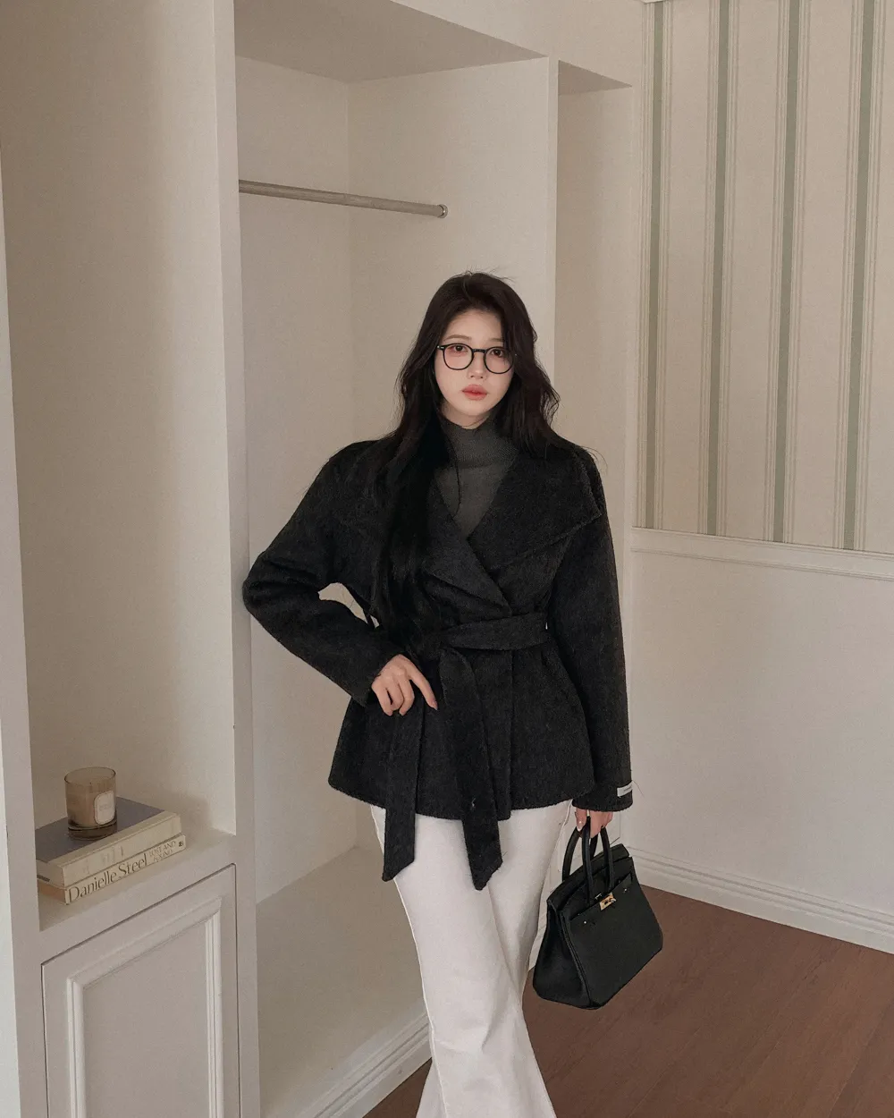 코트 모델 착용 이미지-S3L33