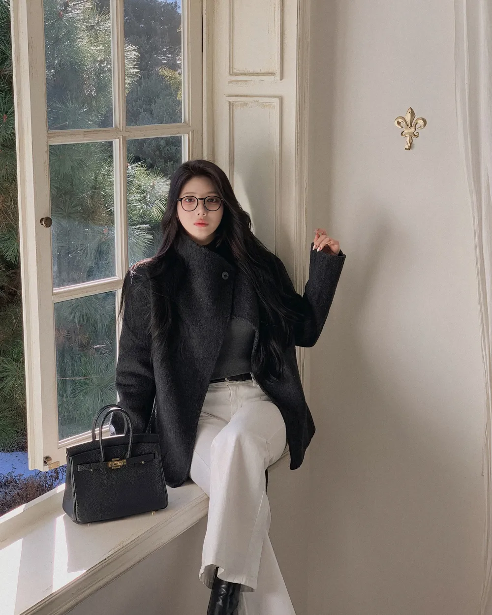 코트 모델 착용 이미지-S3L11