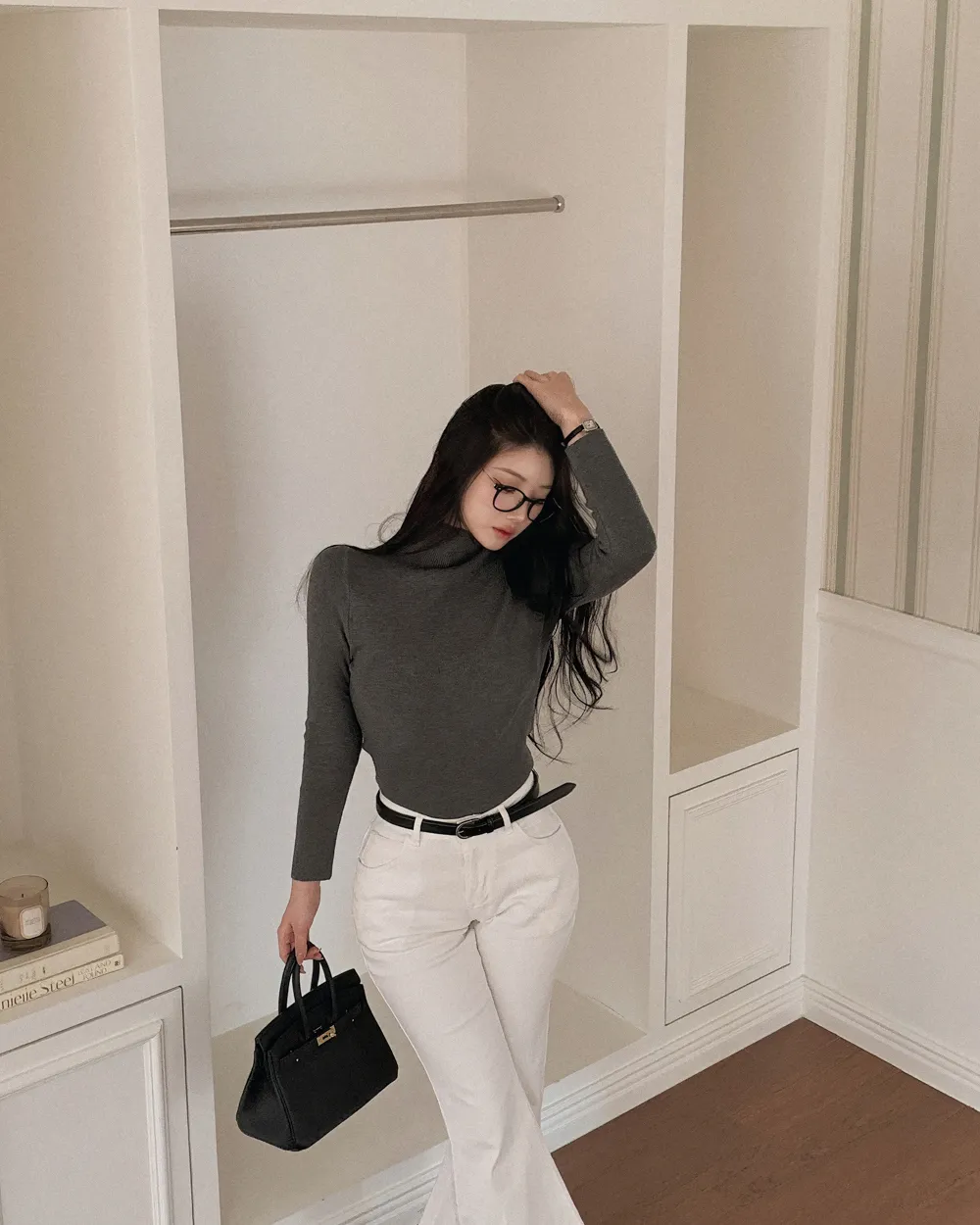 코트 모델 착용 이미지-S3L21