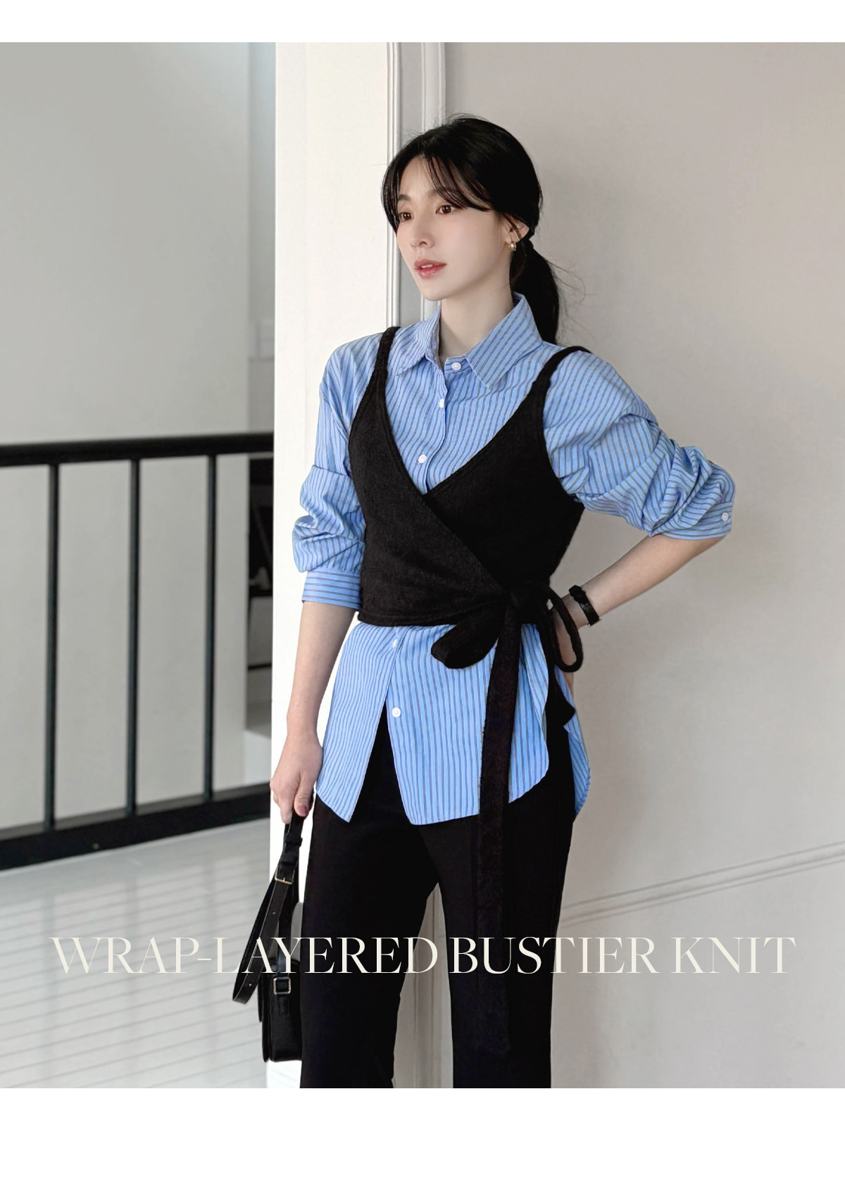 ニットVネッククロップドビスチェ | レディースファッション通販 - DHOLIC