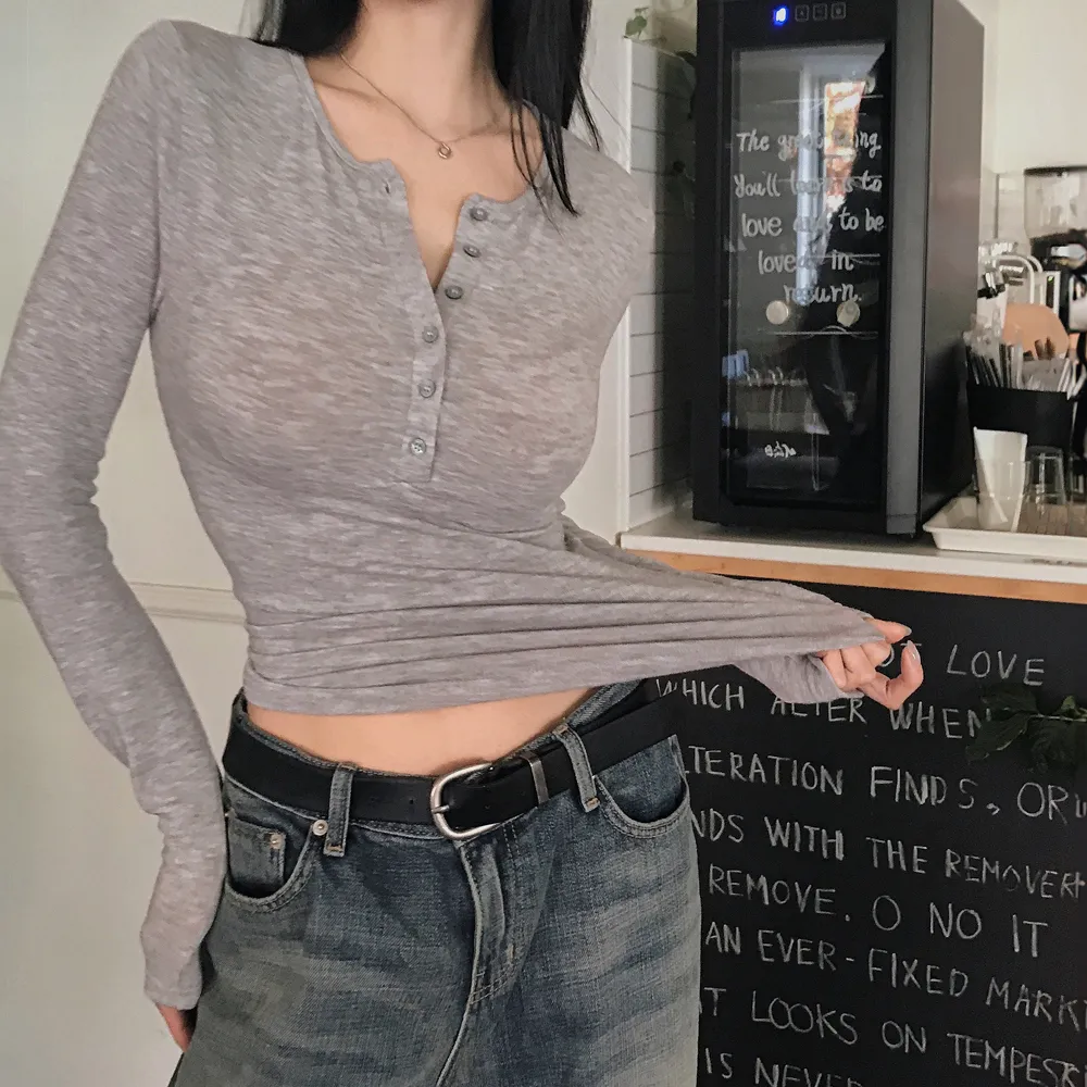 긴팔 티셔츠 모델 착용 이미지-S1L87