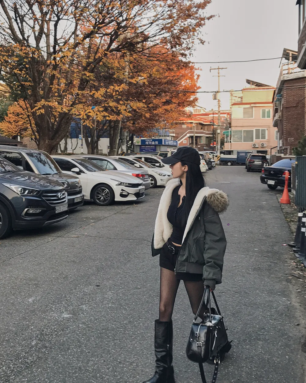 긴팔 티셔츠 모델 착용 이미지-S1L63