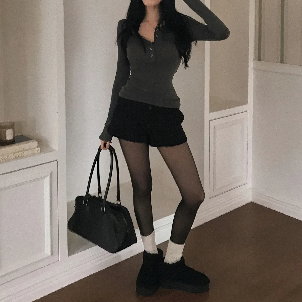 긴팔 티셔츠 모델 착용 이미지-S1L109