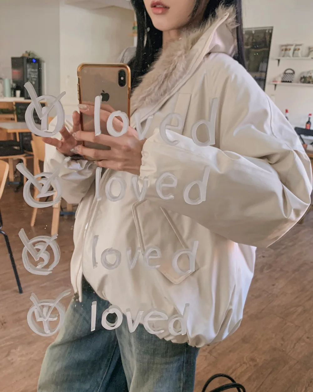 긴팔 티셔츠 모델 착용 이미지-S1L93