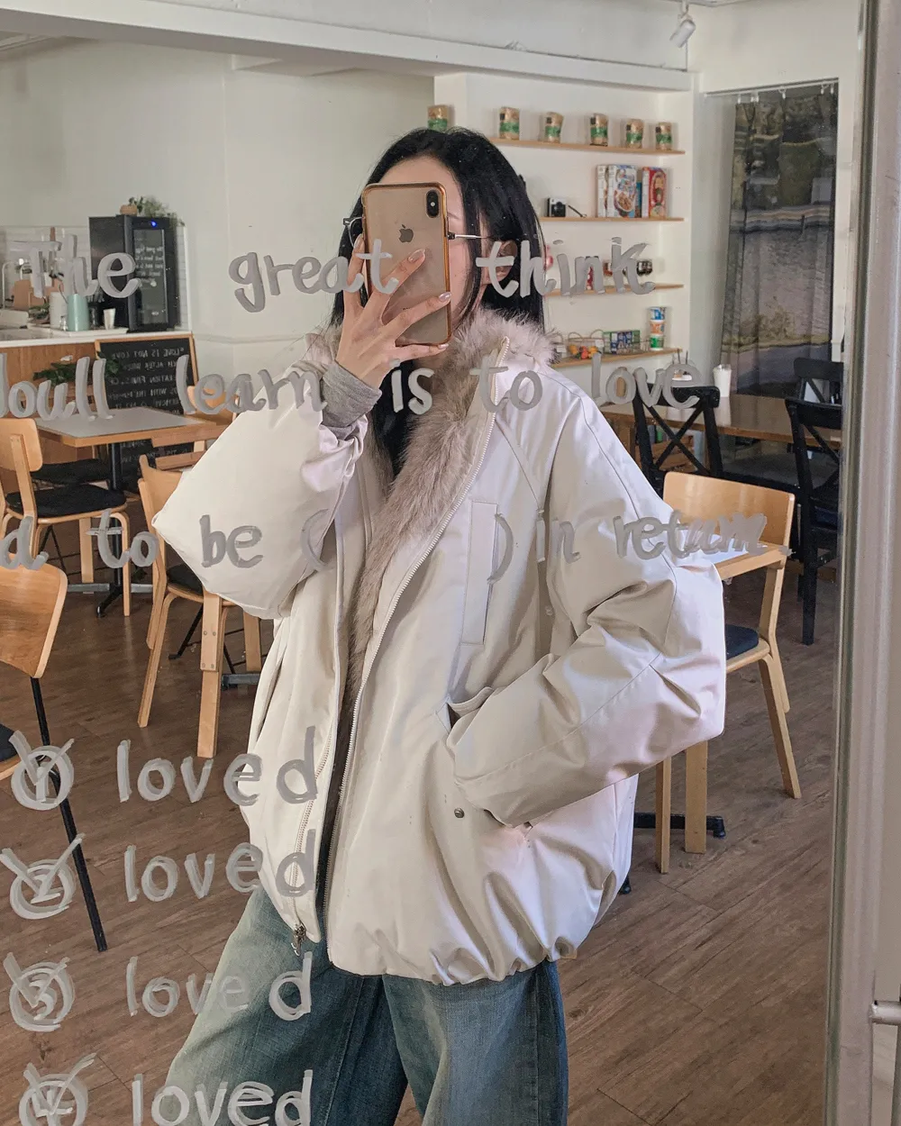 긴팔 티셔츠 모델 착용 이미지-S1L94