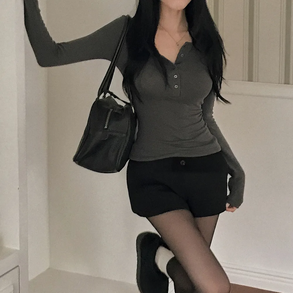 긴팔 티셔츠 모델 착용 이미지-S1L131