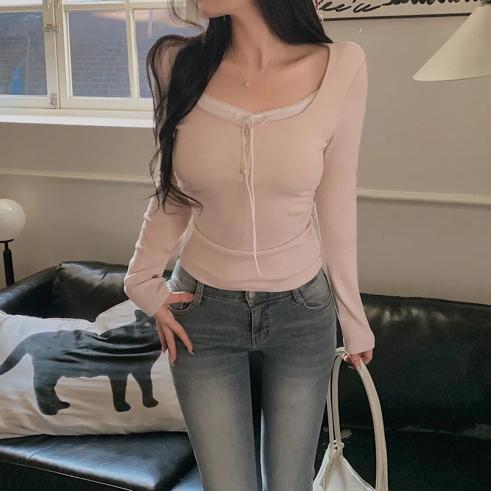 긴팔 티셔츠 모델 착용 이미지-S1L115