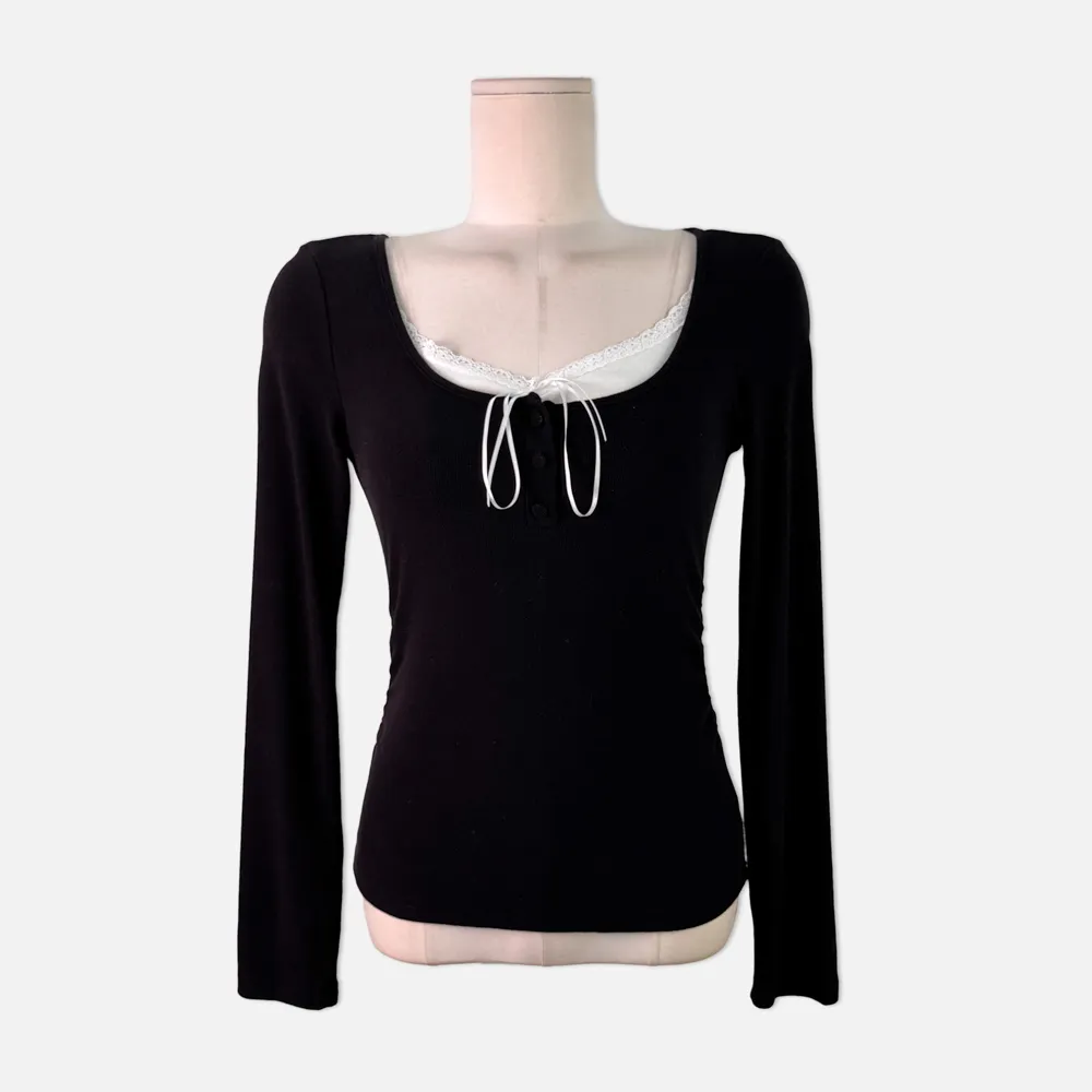 긴팔 티셔츠 차콜 색상 이미지-S1L17