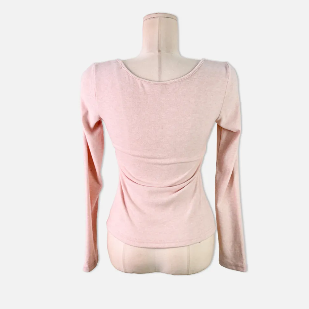 긴팔 티셔츠 베이비핑크 색상 이미지-S1L32