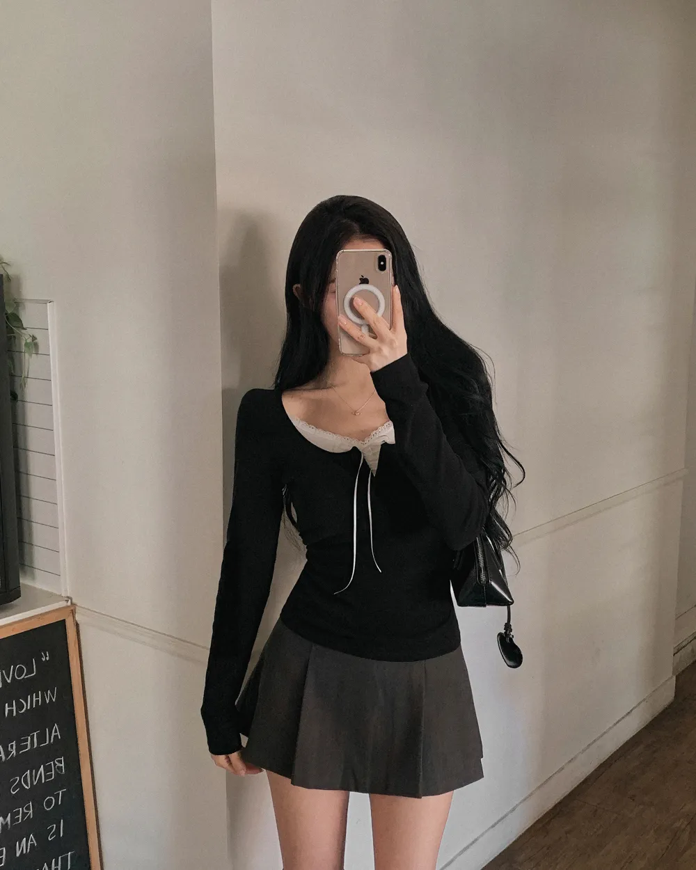 긴팔 티셔츠 모델 착용 이미지-S1L53