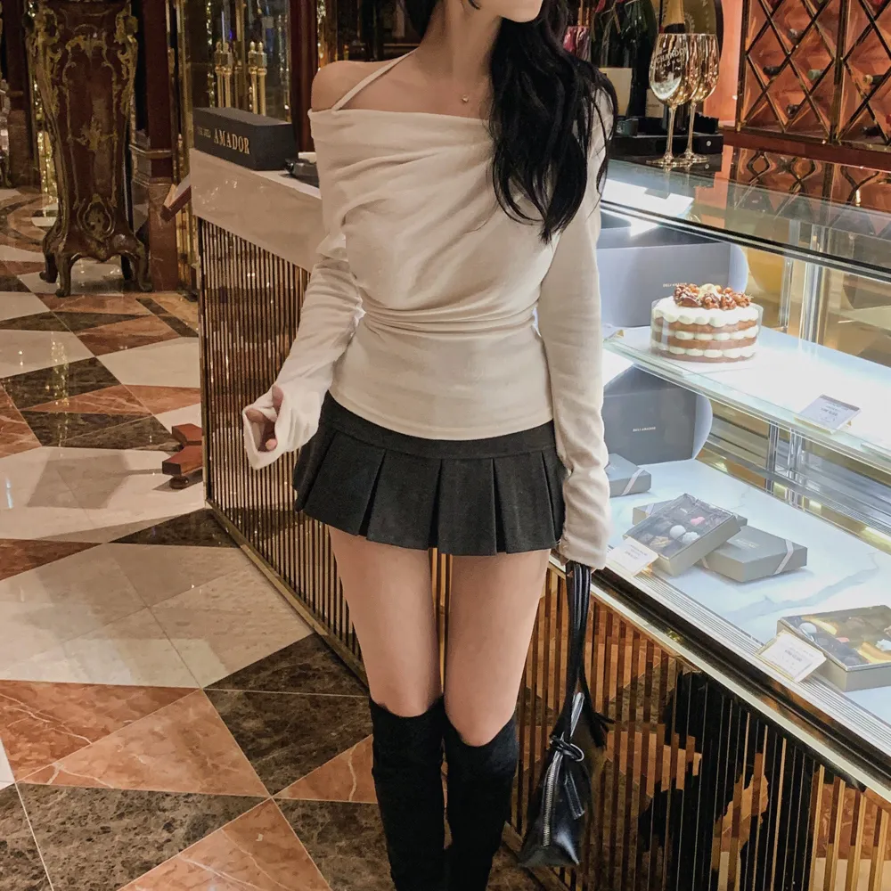 미니 스커트 모델 착용 이미지-S1L71