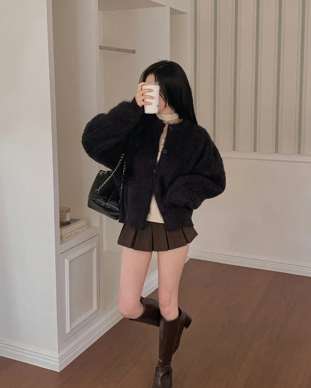 미니 스커트 모델 착용 이미지-S1L86