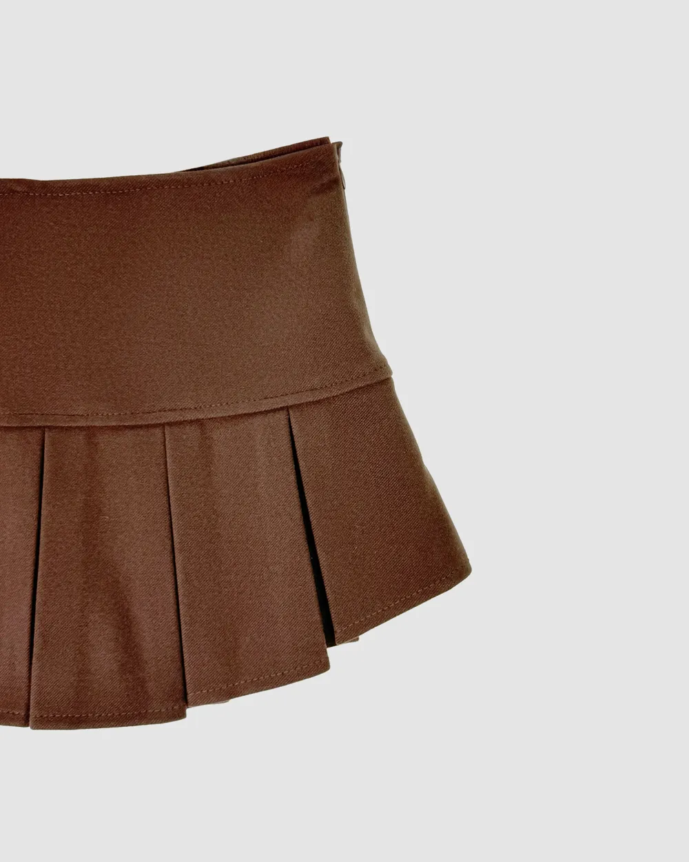 미니 스커트 브라운 색상 이미지-S1L22