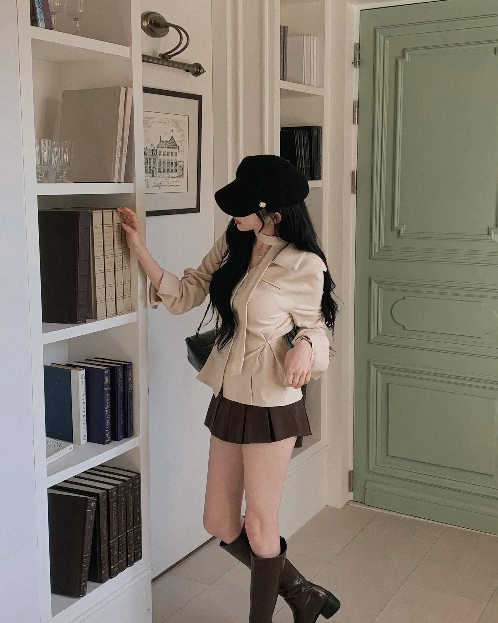 미니 스커트 모델 착용 이미지-S1L77