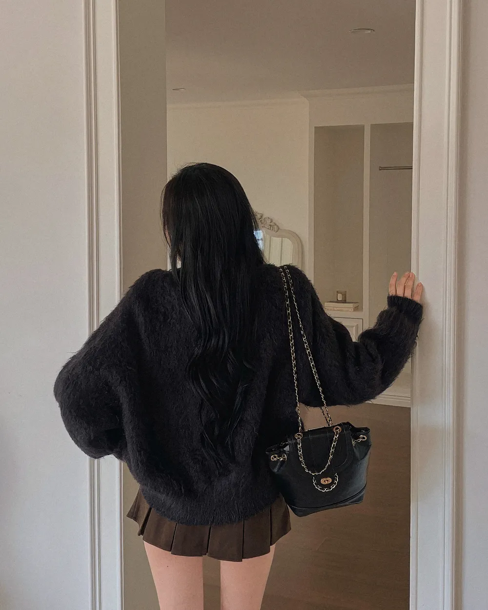 미니 스커트 모델 착용 이미지-S1L91