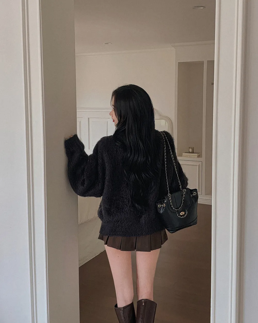 미니 스커트 모델 착용 이미지-S1L92