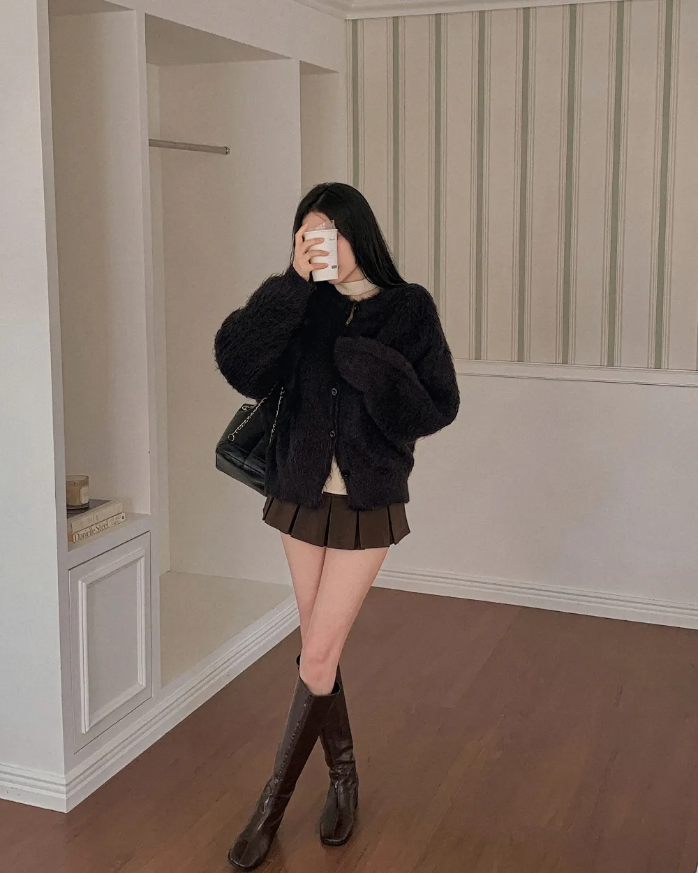 미니 스커트 모델 착용 이미지-S1L102