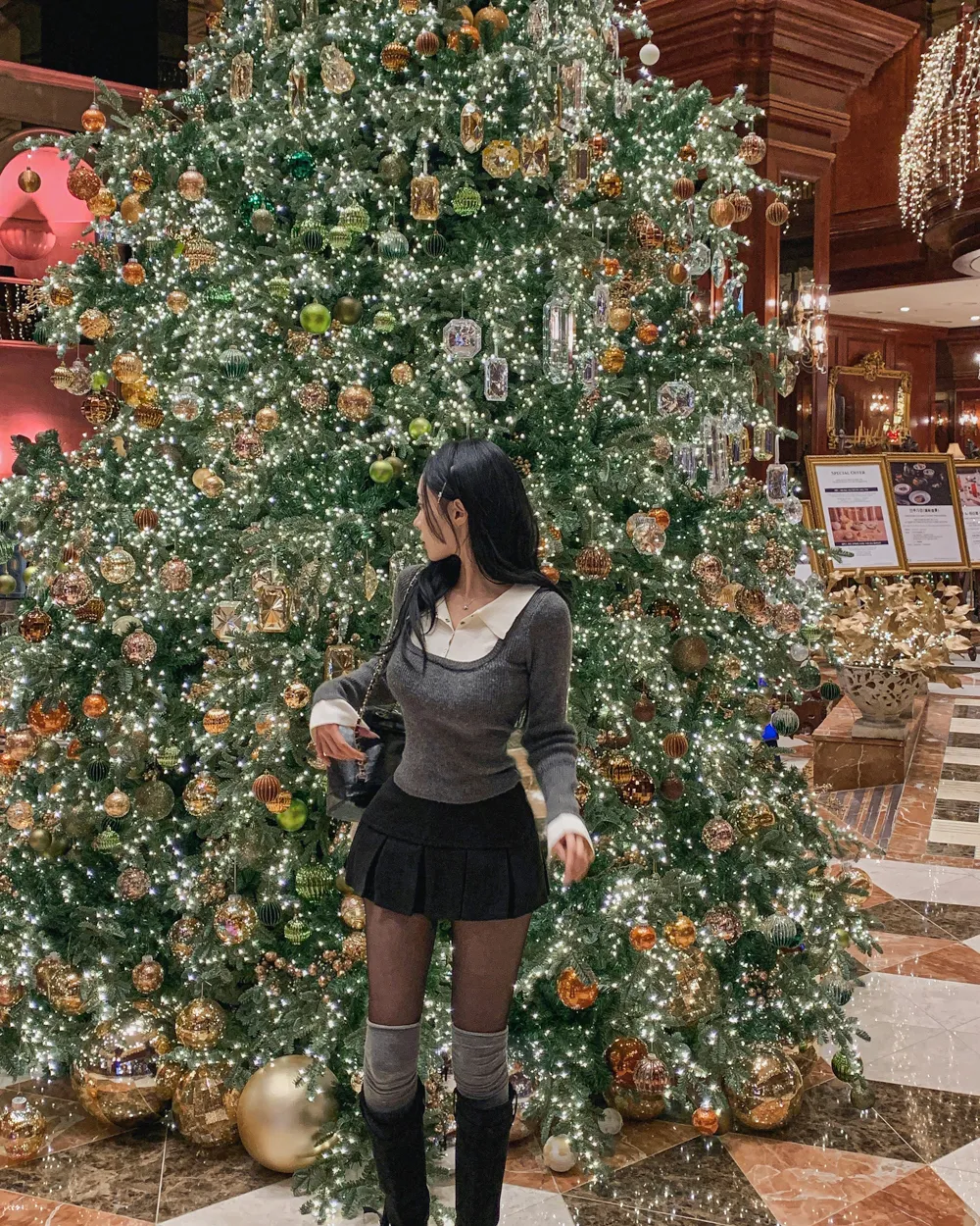 미니 스커트 모델 착용 이미지-S1L42