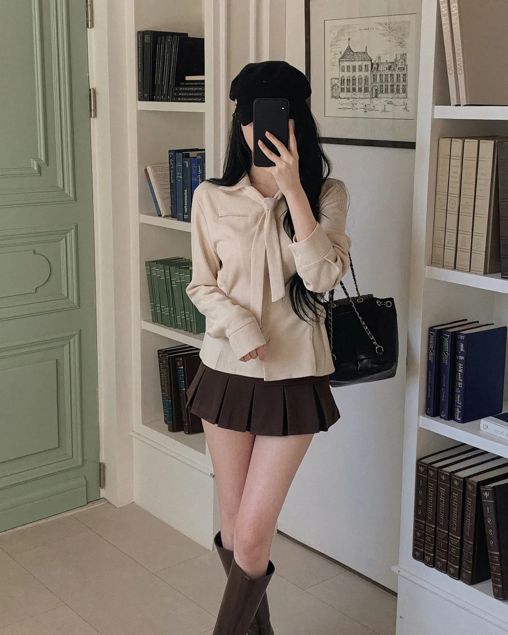 미니 스커트 모델 착용 이미지-S1L81