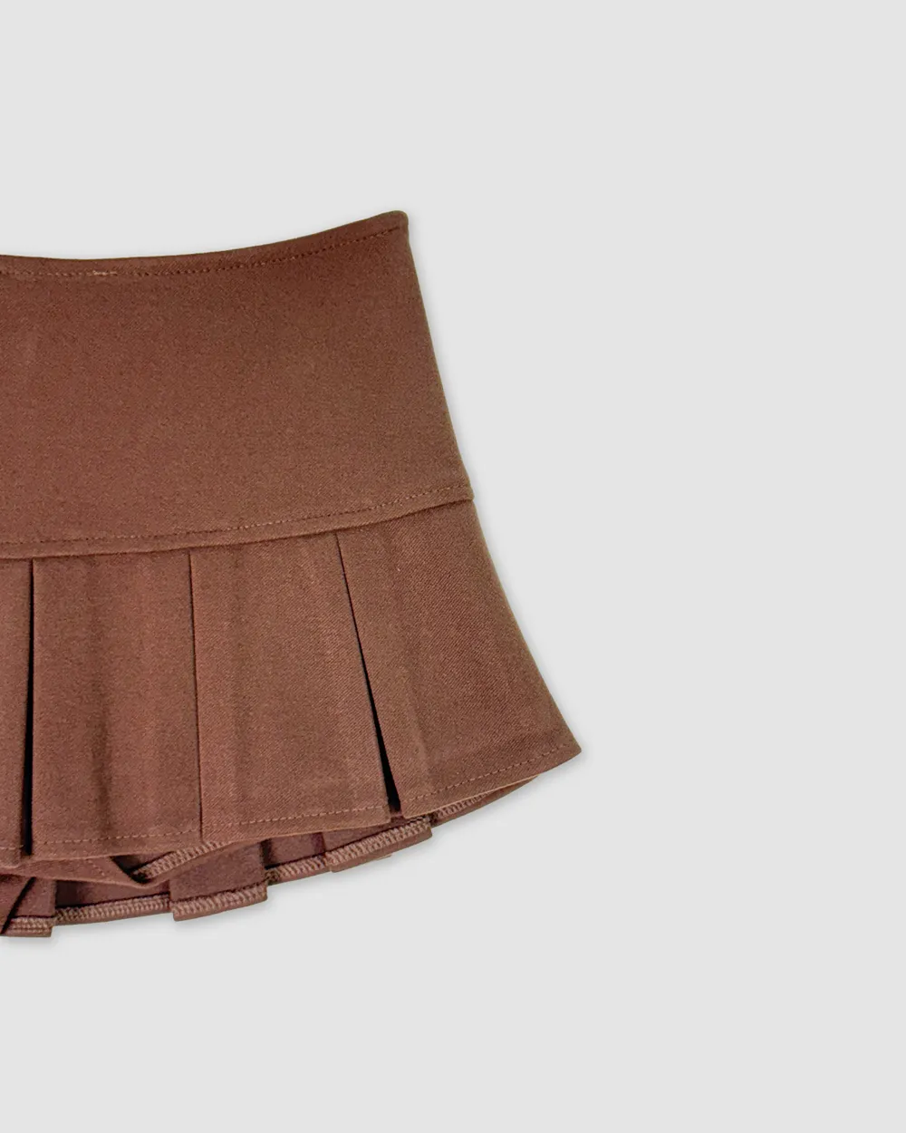 미니 스커트 브라운 색상 이미지-S1L27