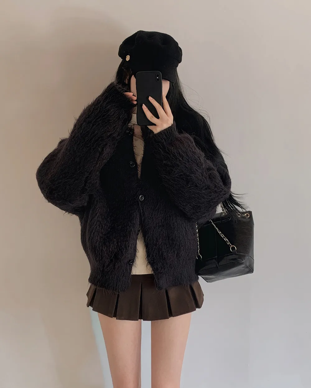 미니 스커트 모델 착용 이미지-S1L96