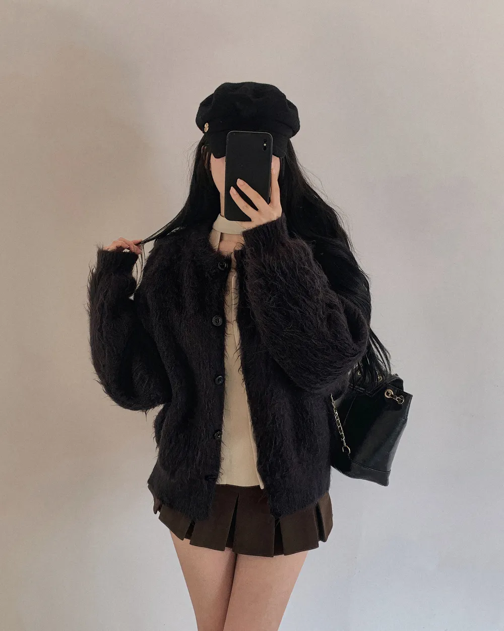 미니 스커트 모델 착용 이미지-S1L76